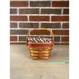 Longaberger 1995 Sweetheart Sweet Sentiments Basket with Liner and Protector
